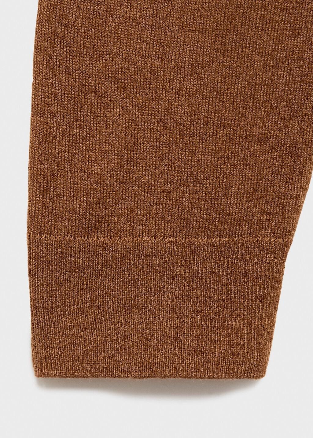 MEDIUM BROWN Fine-knit sweater with scarf, 0201_09, large image number 5