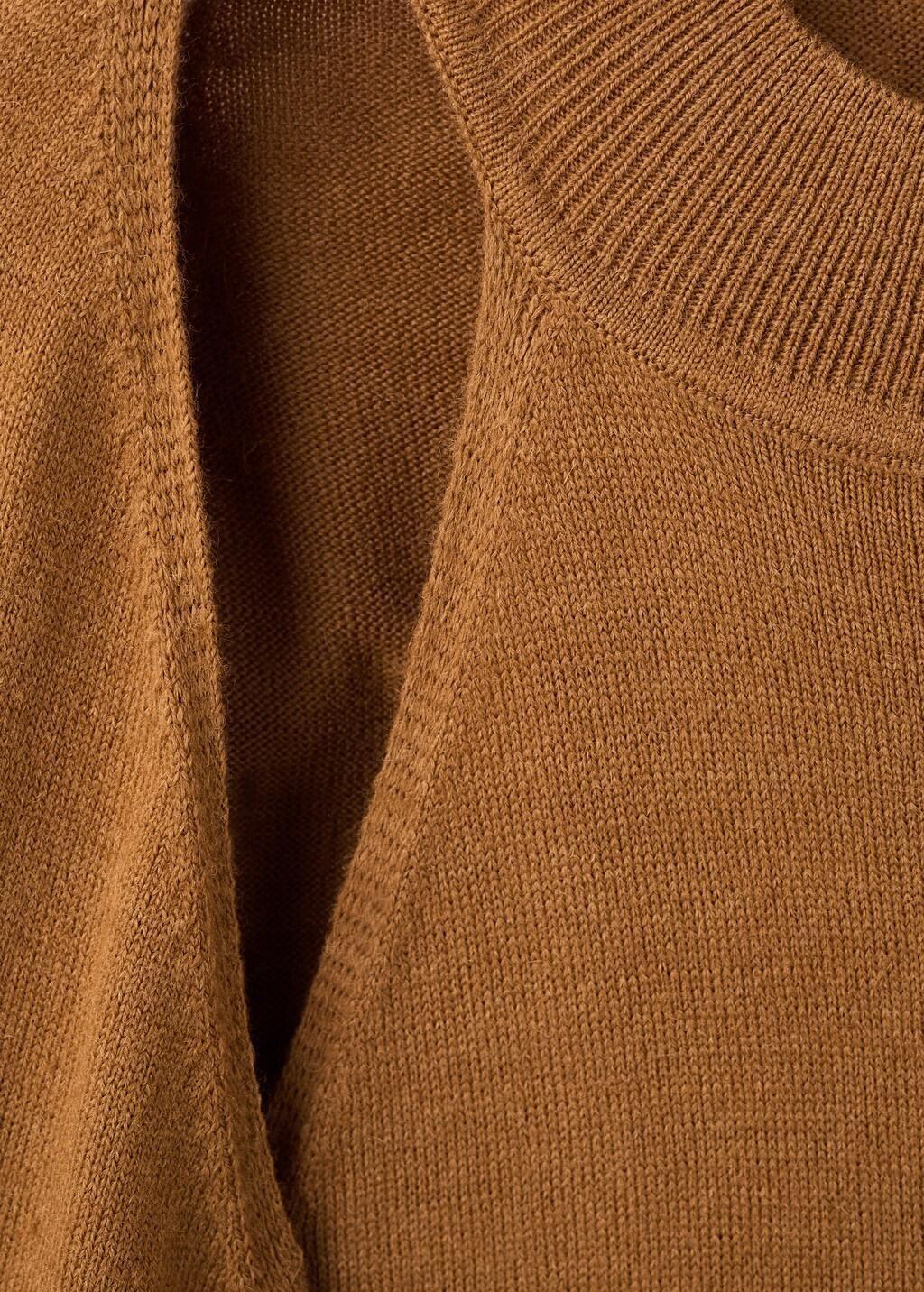 MEDIUM BROWN Sweater with cardigan-style detailing, 0201_09, large image number 1