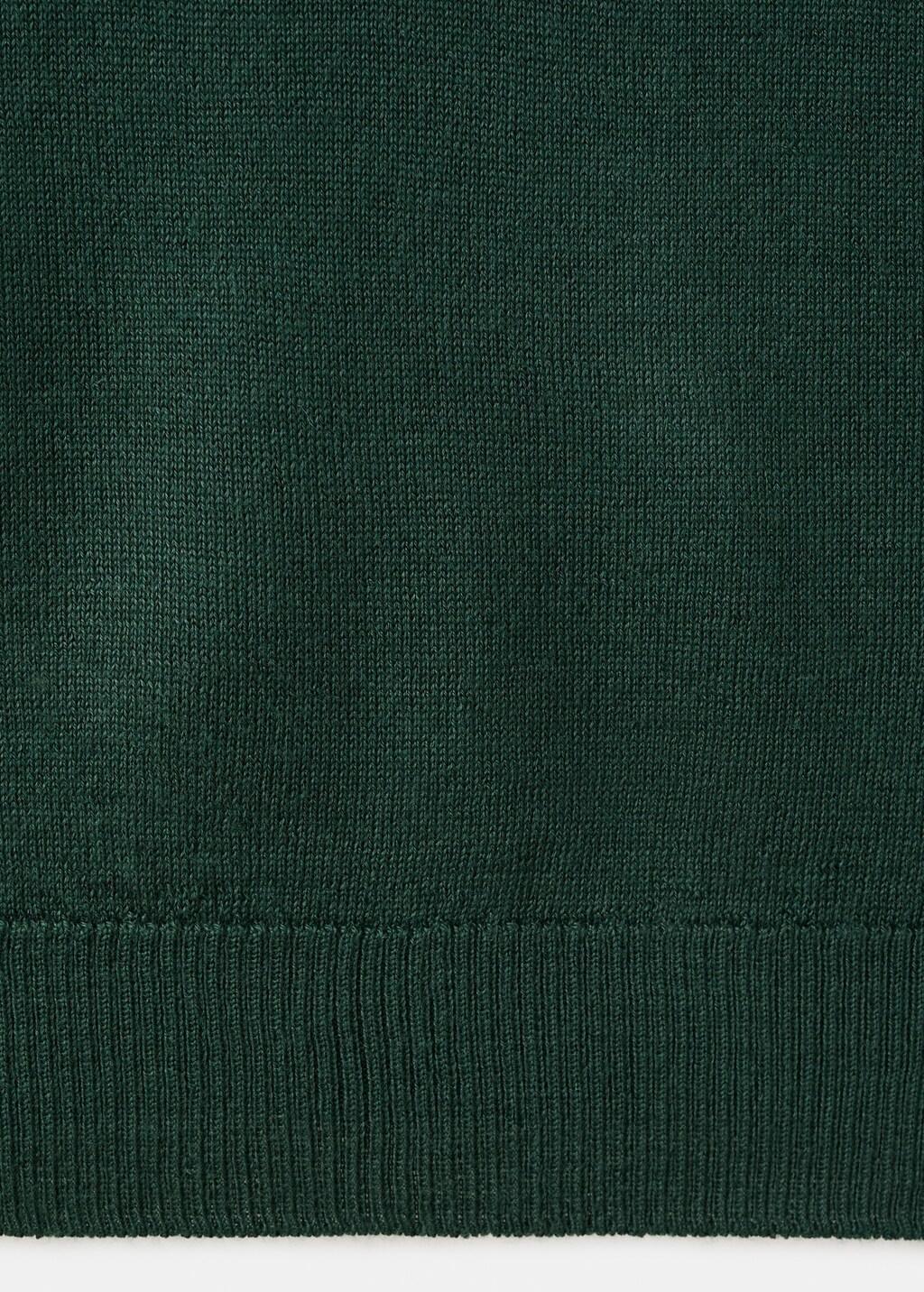 Green Knitted Sweater With Draped Neck, 0201_49, large image number 5