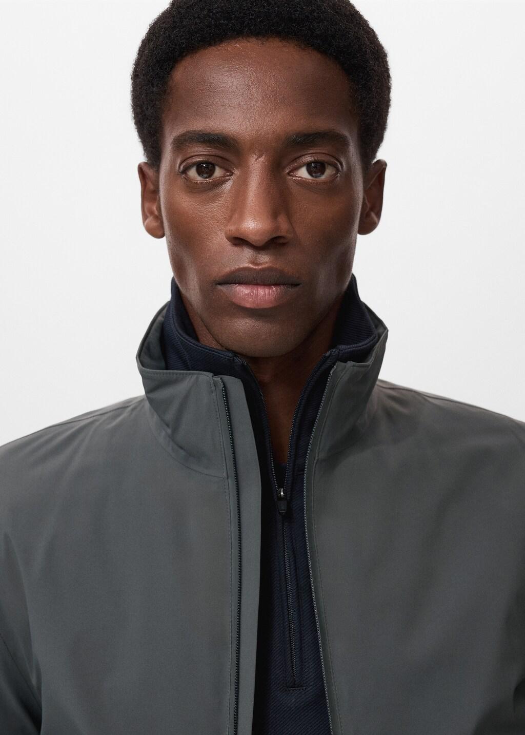 Green Packable Water-Repellent Jacket With Thermolite Padding, Dark Green, large image number 3