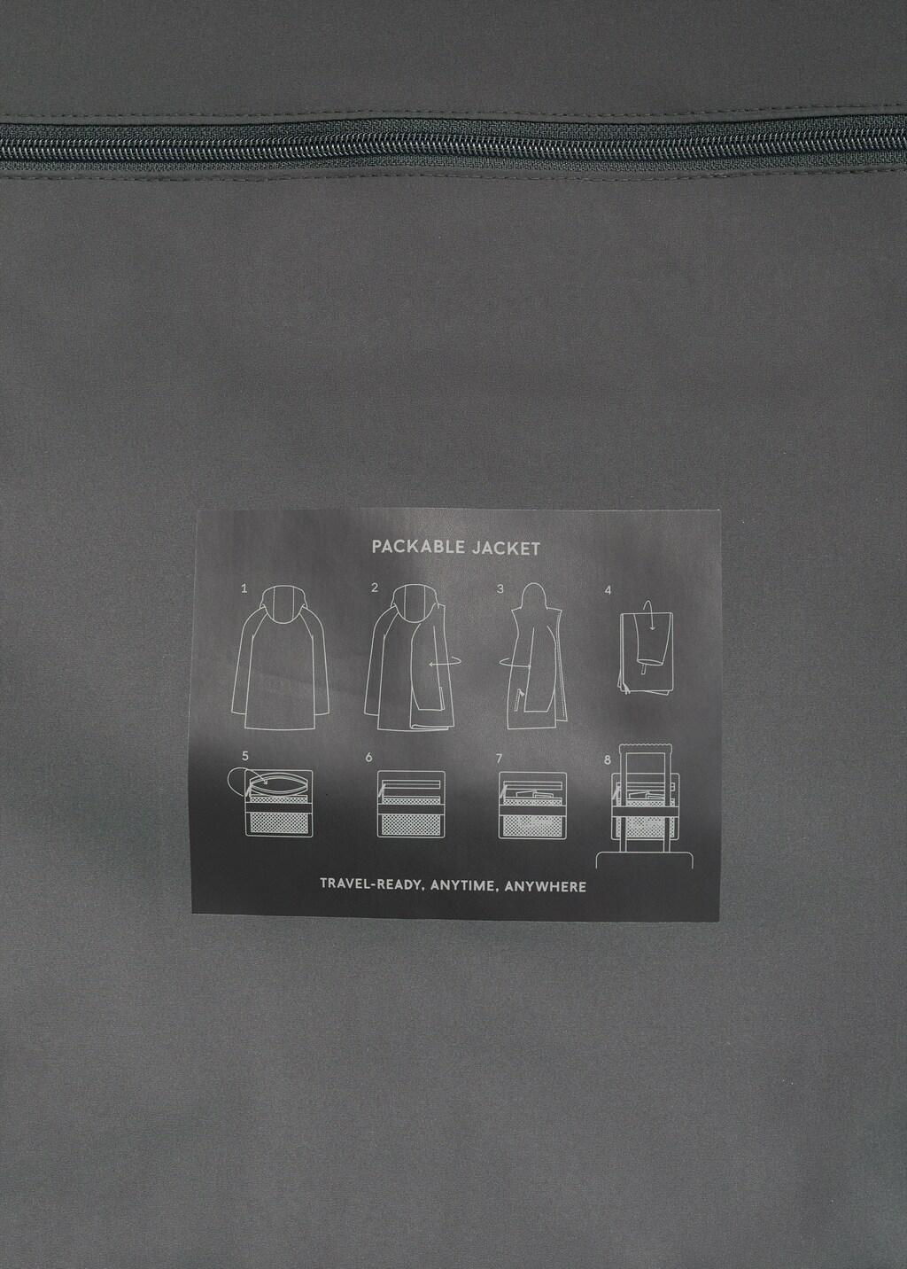 Green Packable Water-Repellent Jacket With Thermolite Padding, Dark Green, large image number 5