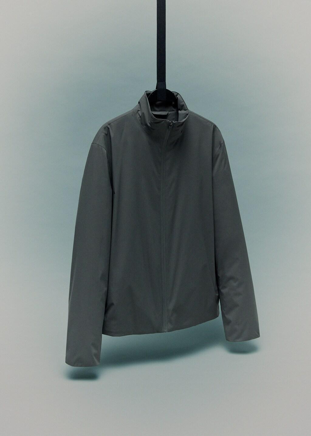 Green Packable Water-Repellent Jacket With Thermolite Padding, Dark Green, large image number 6