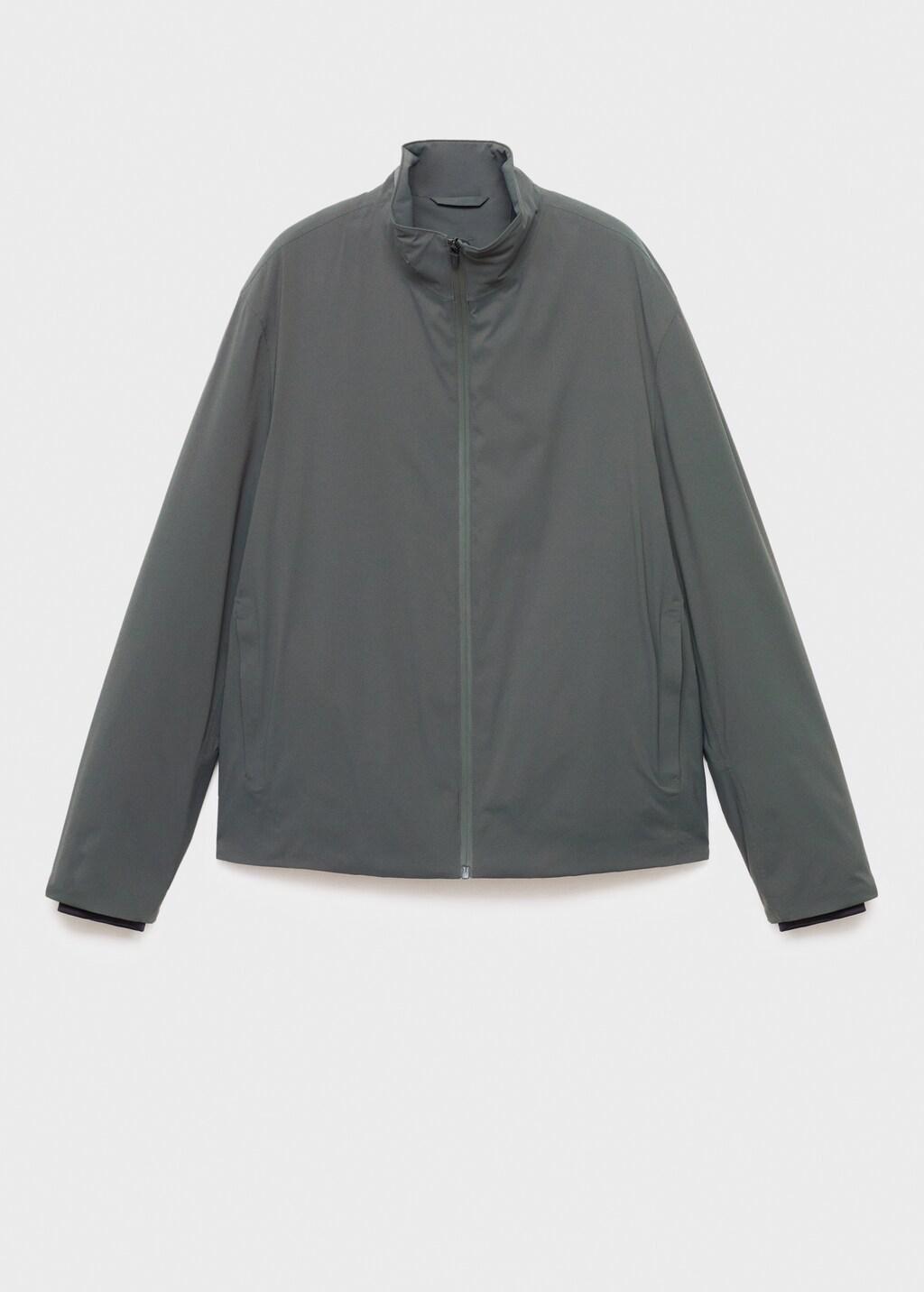 Green Packable Water-Repellent Jacket With Thermolite Padding, Dark Green, large image number 8