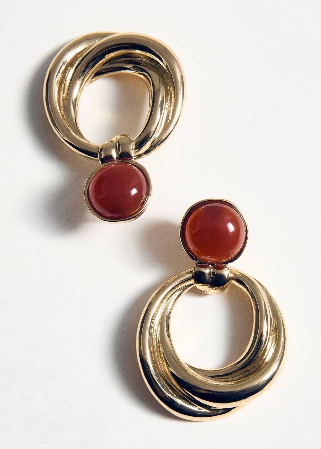Gold Mixed Hoop Earrings, 0201_OR, large image number 1
