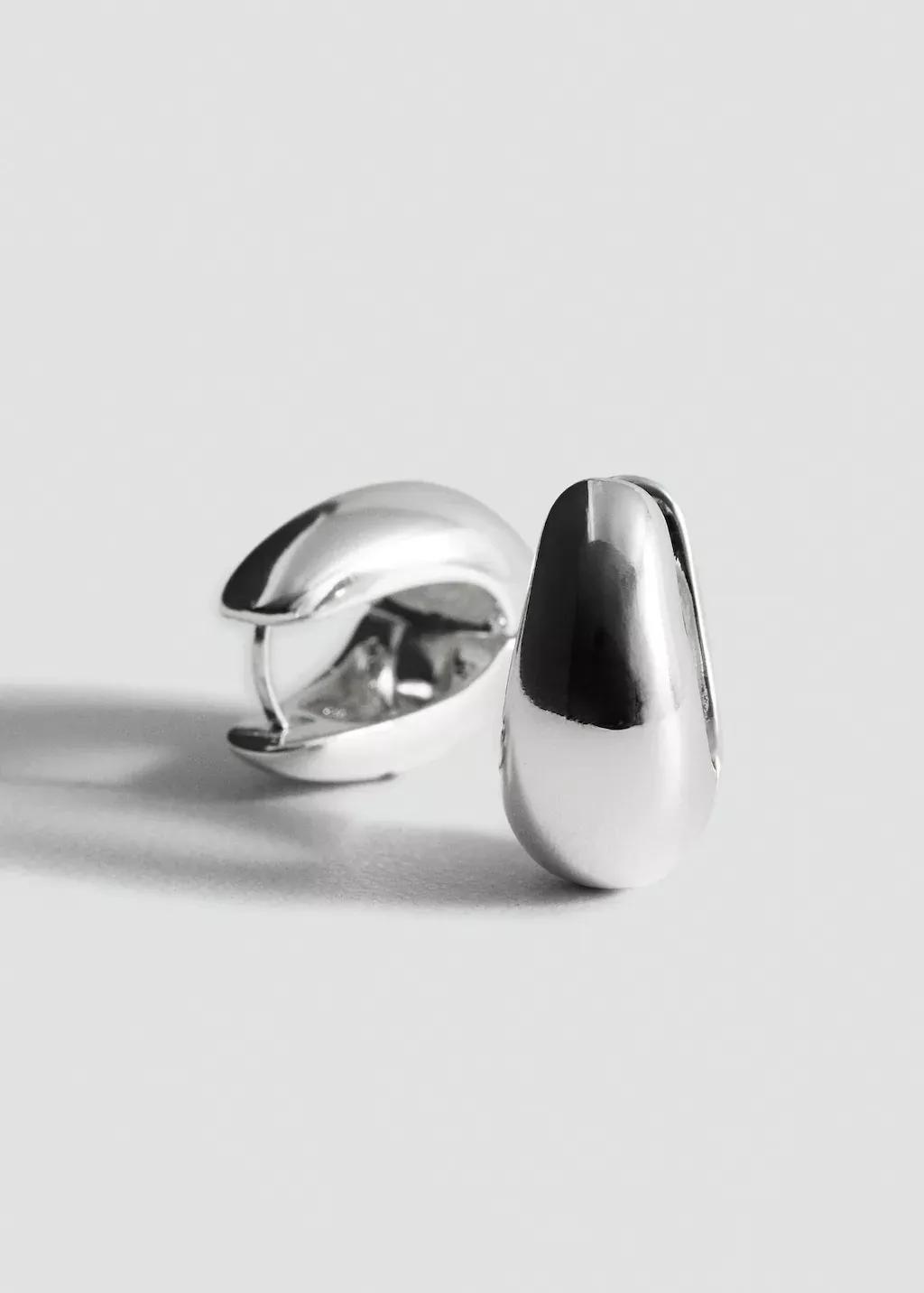Silver Volume Hoop Earrings, 0201_PL, large image number 0