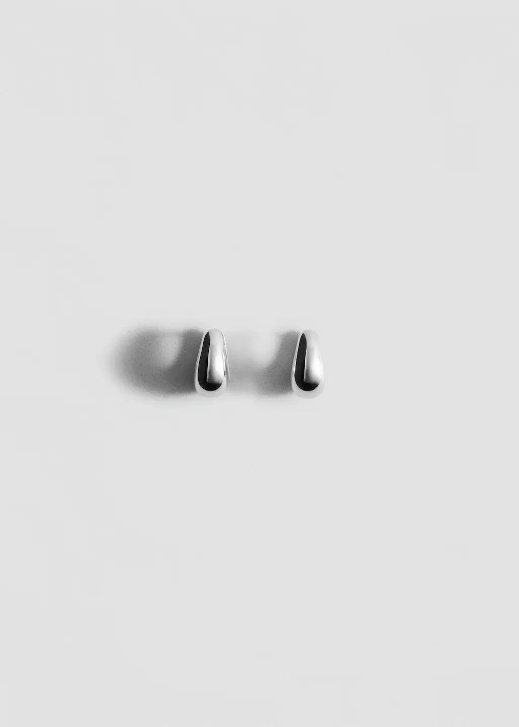 Silver Volume Hoop Earrings, 0201_PL, large image number 2