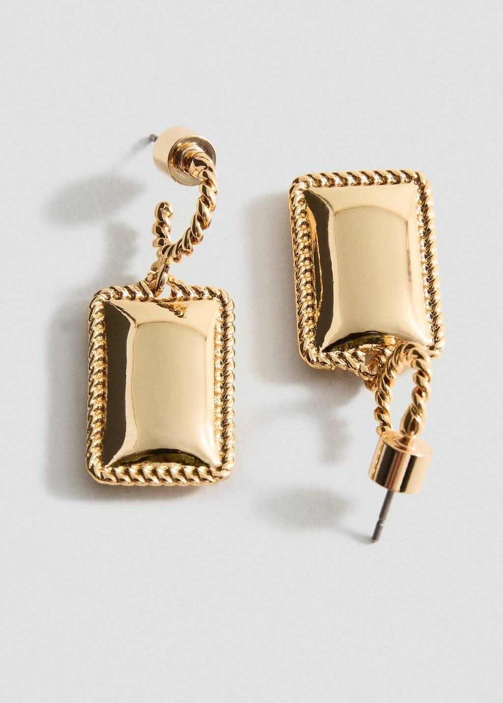 GOLD Pendant-design earrings, 0201_OR, medium