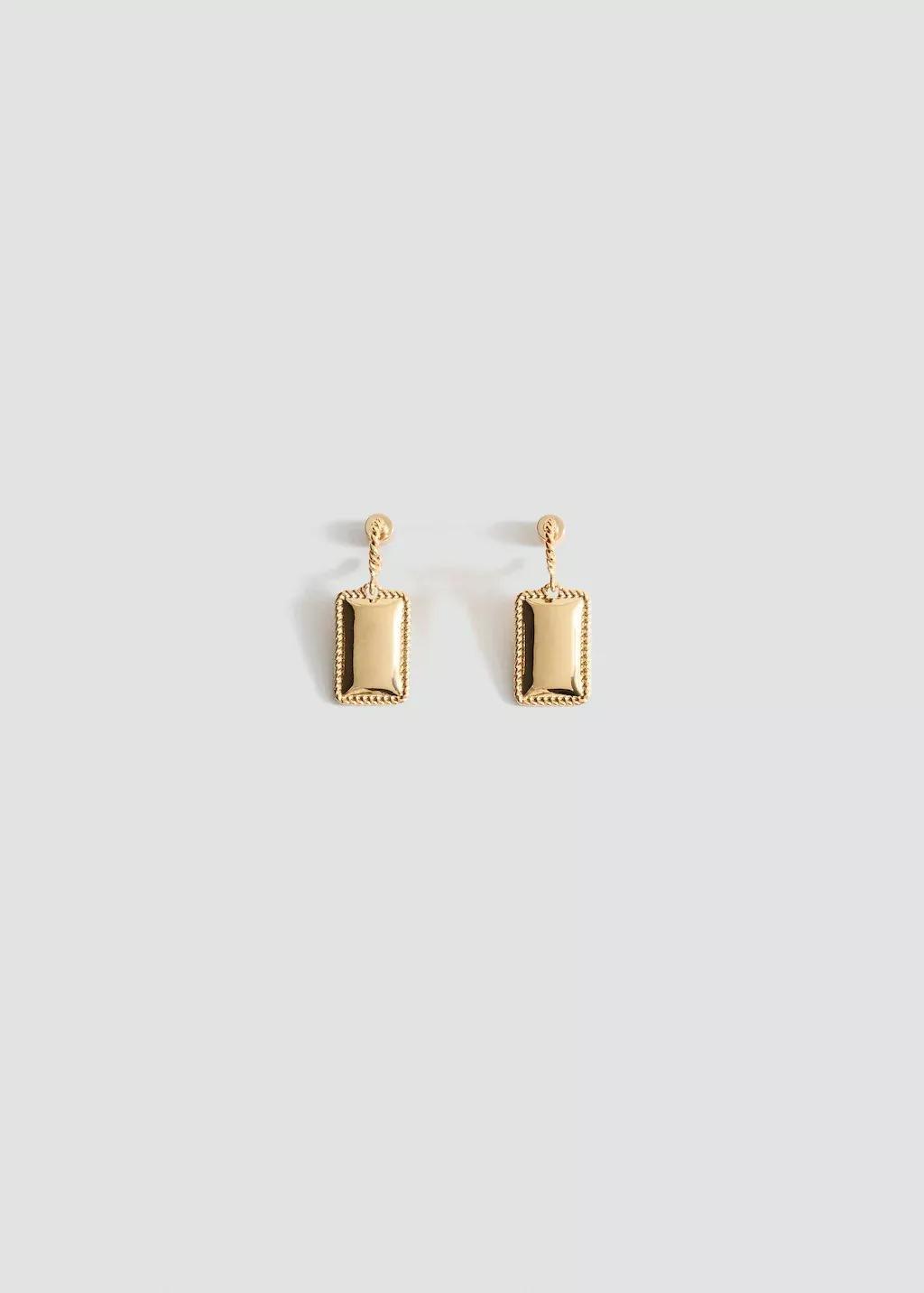 GOLD Pendant-design earrings, 0201_OR, large image number 3