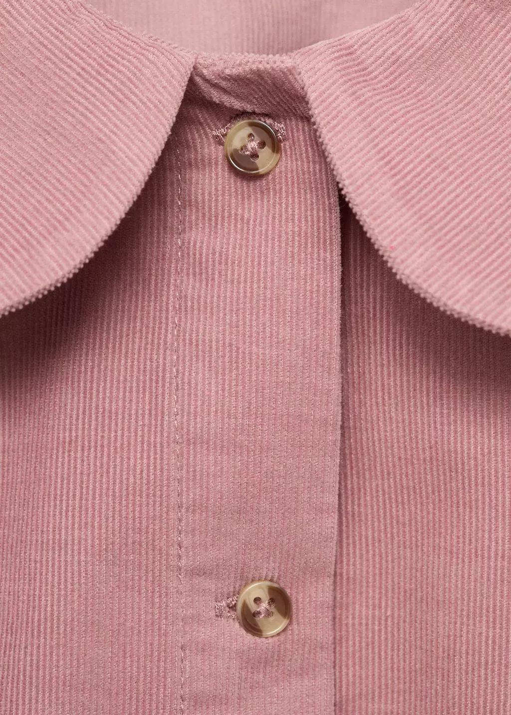 Pink Corduroy Blouse With Baby Collar, Baby Girls, Pink, large image number 2