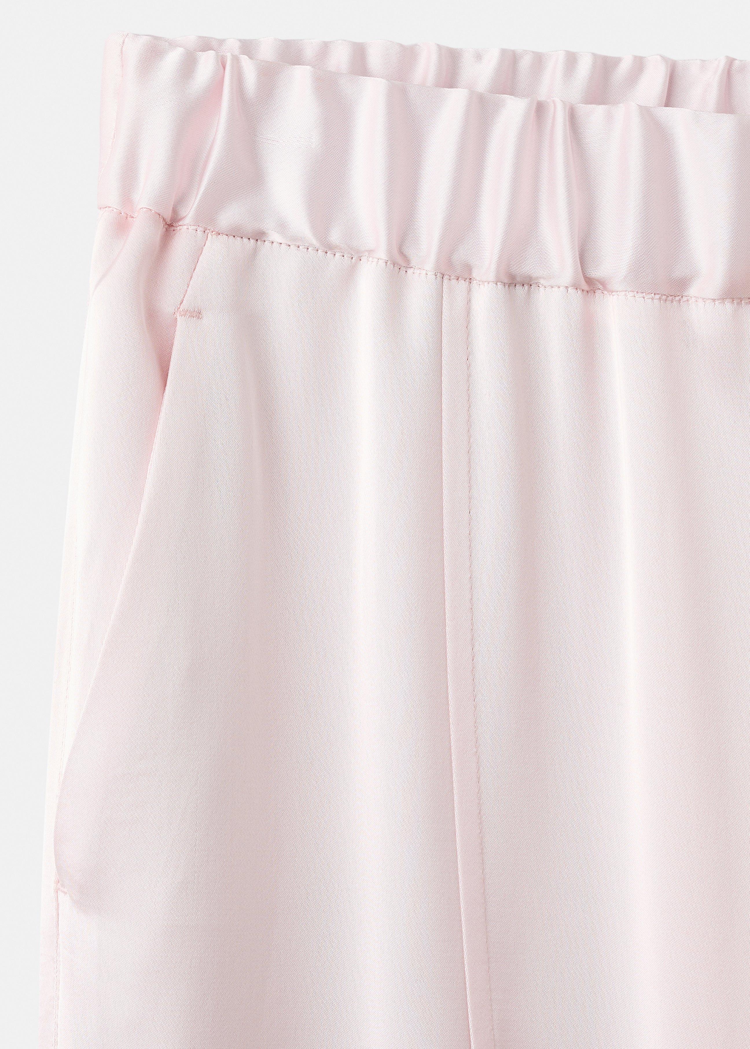 Pink Satin Trousers With Side Openings, Light-Pastel Pink, large image number 2