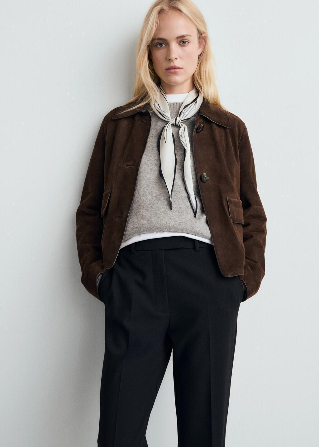 Black Mid-Rise Flare Trousers, 0201_99, large image number 4