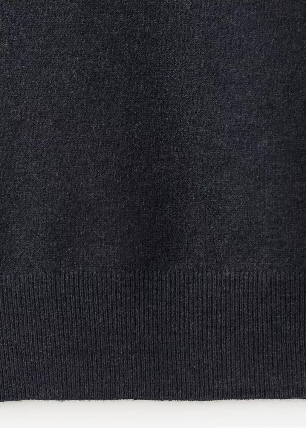 Navy Short-Sleeved Wool-Blend Sweater, 0201_56, large image number 5