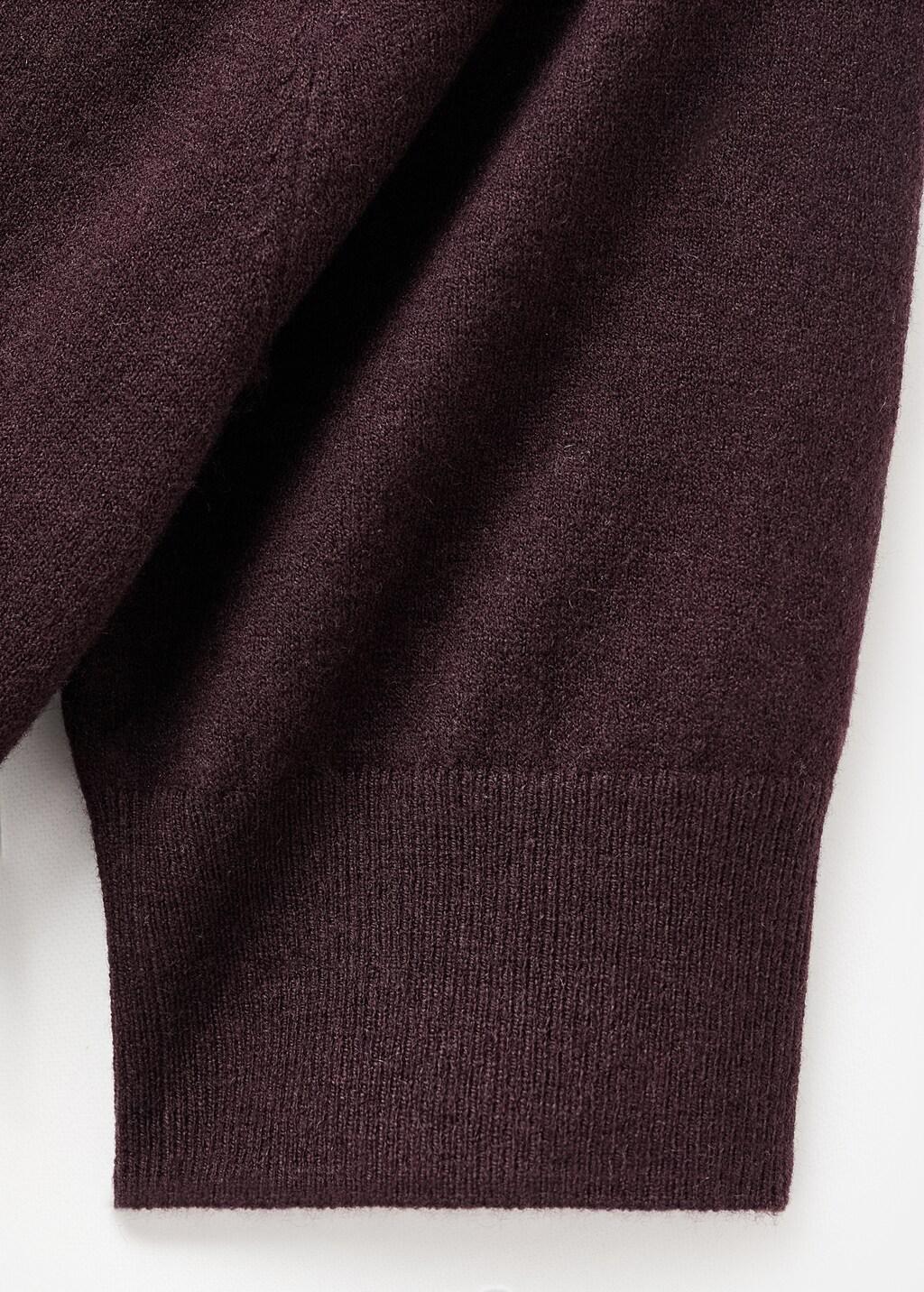Red Short-Sleeved Wool-Blend Sweater, 0201_77, large image number 1