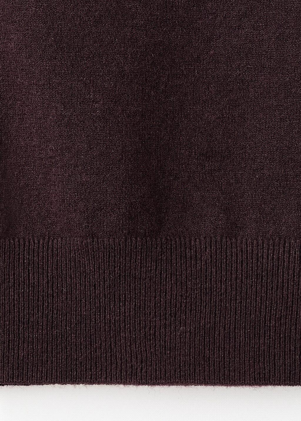 Red Short-Sleeved Wool-Blend Sweater, 0201_77, large image number 5