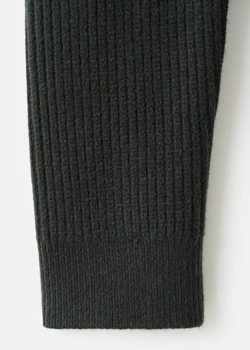 DARK GREEN Ribbed polo-neck sweater with buttons, Dark Green, large image number 5