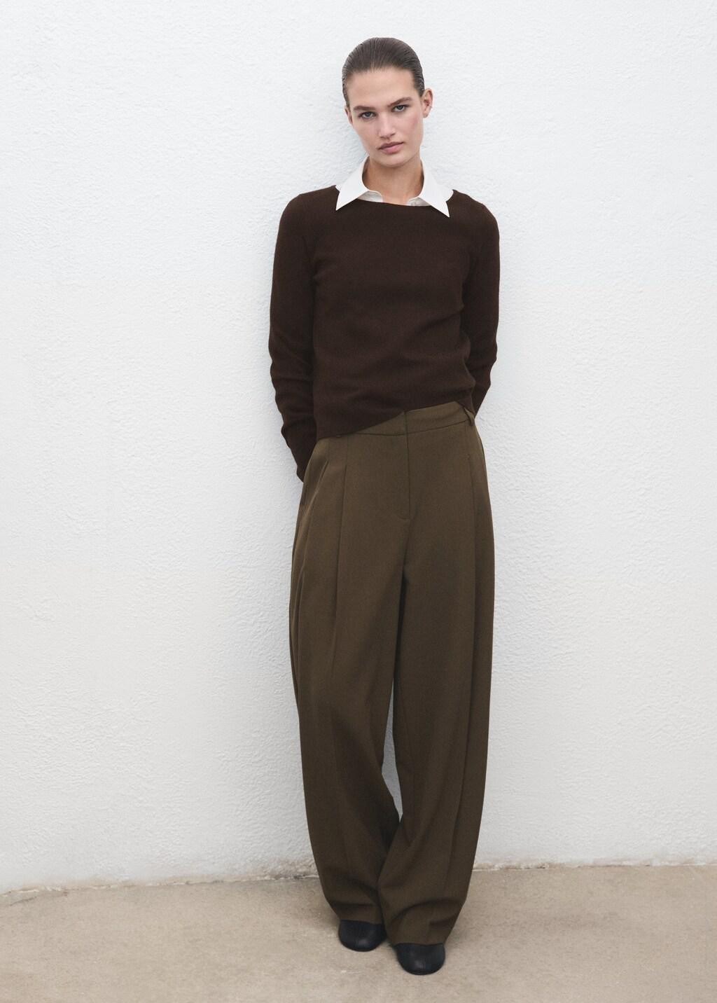 Brown Fine-Knit Sweater, 0201_32, large image number 0