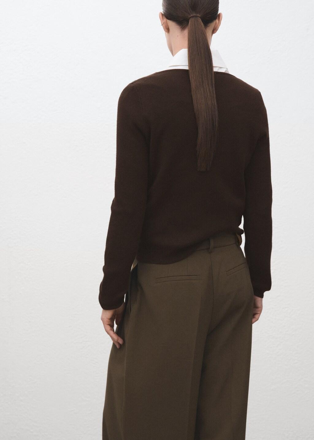 Brown Fine-Knit Sweater, 0201_32, large image number 2