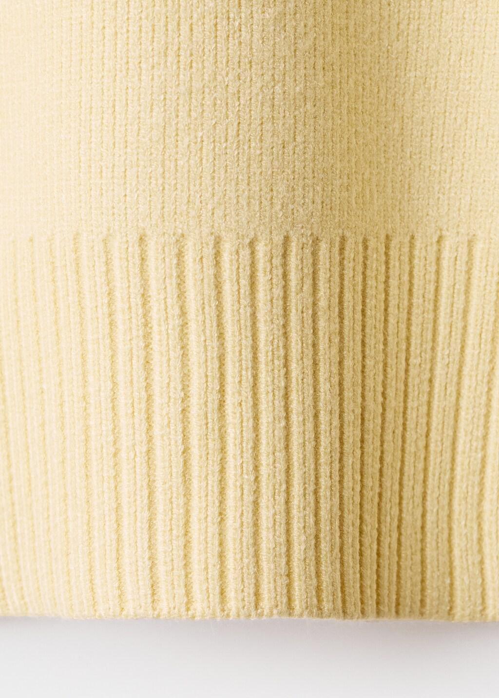 Yellow High Collar Sweater, Yellow, large image number 5