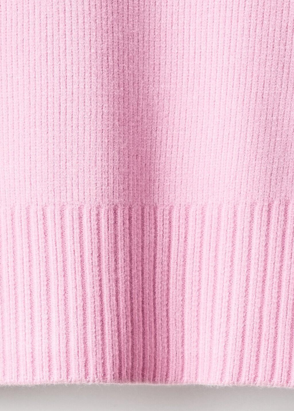 Pink High Collar Sweater, 0201_85, large image number 5