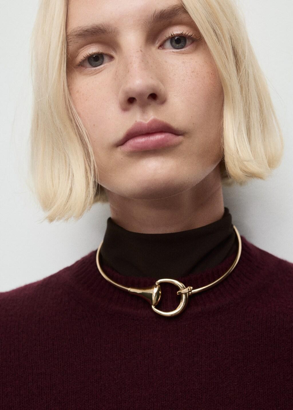 Red -Knit Sweater, Dark Red, large image number 4