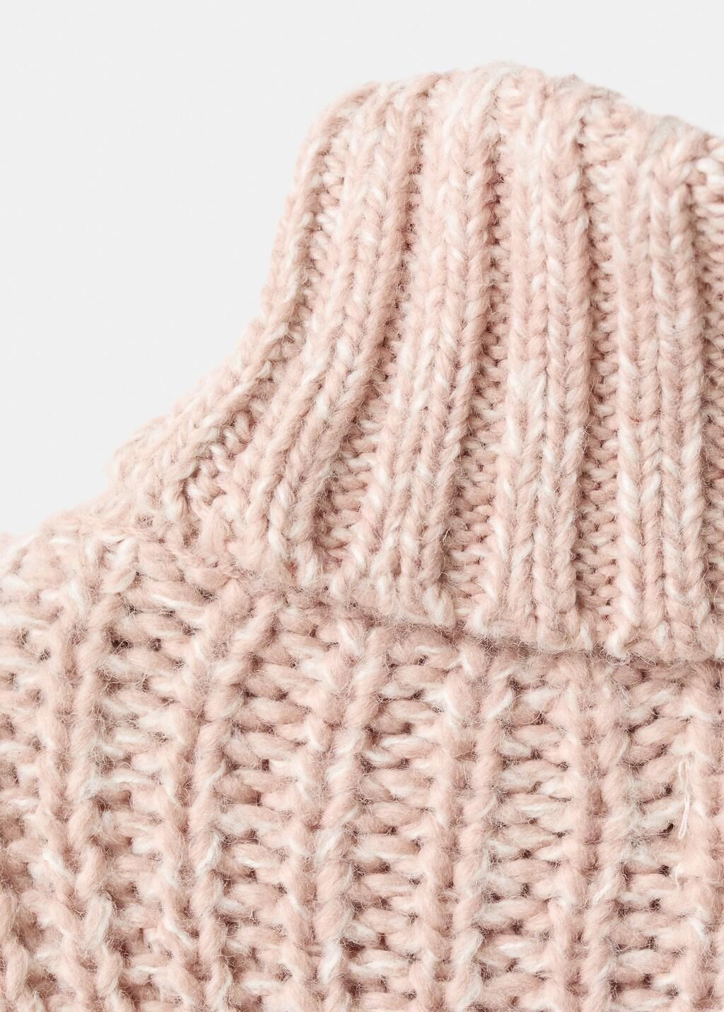 LT-PASTEL PINK Turtleneck knit sweater, Kids Girl, Light-Pastel Pink, large image number 1