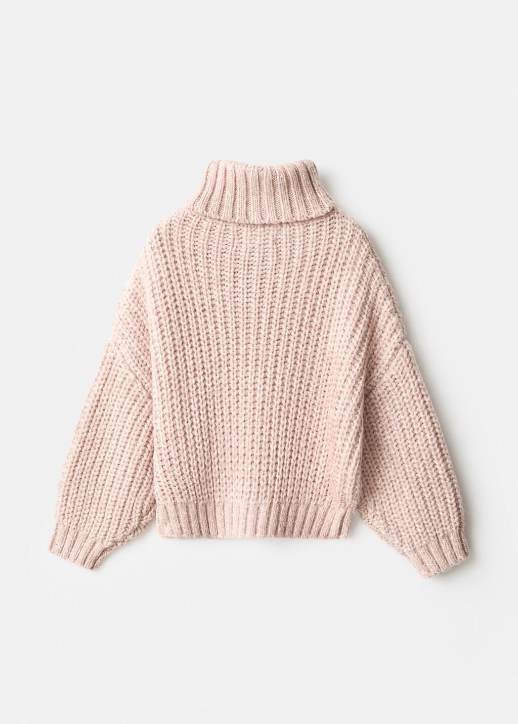 LT-PASTEL PINK Turtleneck knit sweater, Kids Girl, Light-Pastel Pink, large image number 2