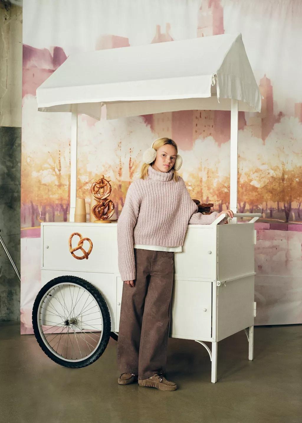 LT-PASTEL PINK Turtleneck knit sweater, Kids Girl, Light-Pastel Pink, large image number 5