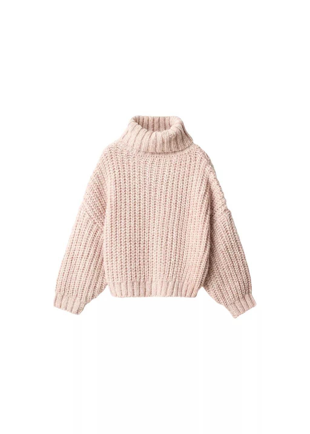 LT-PASTEL PINK Turtleneck knit sweater, Kids Girl, Light-Pastel Pink, large image number 6