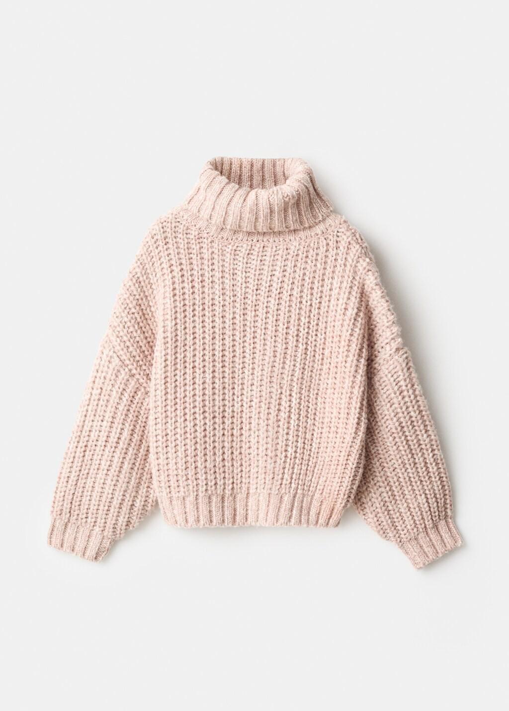 LT-PASTEL PINK Turtleneck knit sweater, Kids Girl, Light-Pastel Pink, large image number 7