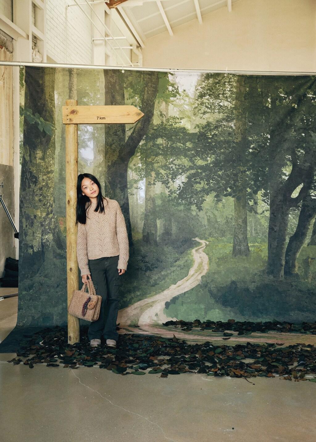 MEDIUM BROWN Chunky-knit sweater, Kids Girl, Medium Brown, large image number 4