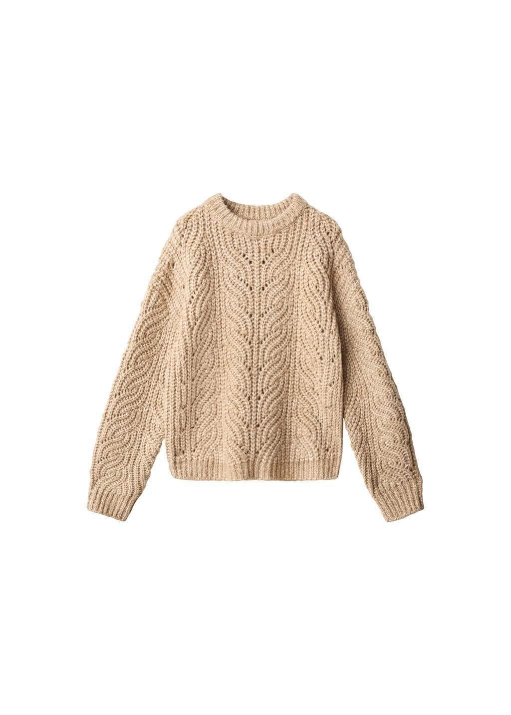 MEDIUM BROWN Chunky-knit sweater, Kids Girl, Medium Brown, large image number 5