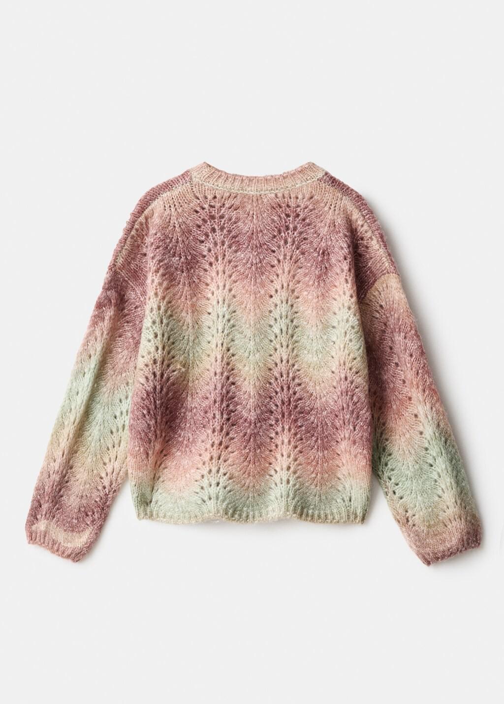 PINK Multi-coloured knit sweater, Kids Girl, Pink, medium