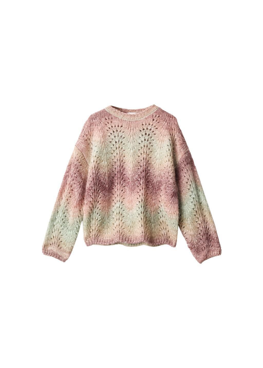 PINK Multi-coloured knit sweater, Kids Girl, Pink, large image number 7