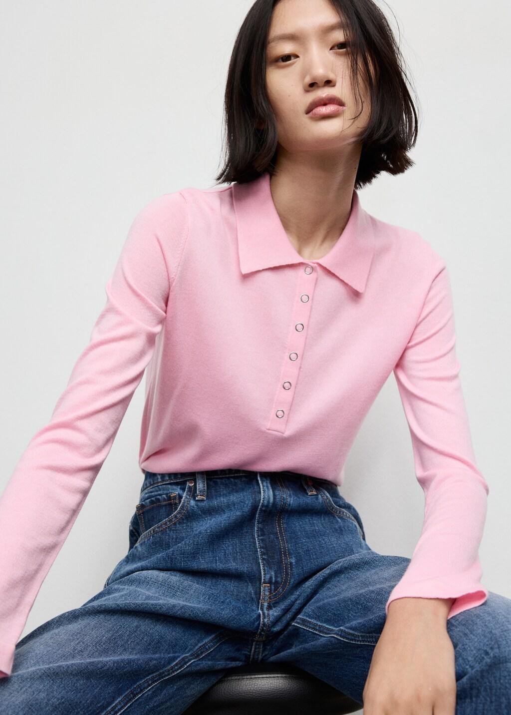 PINK Long-sleeved polo-neck sweater, 0201_85, large image number 3