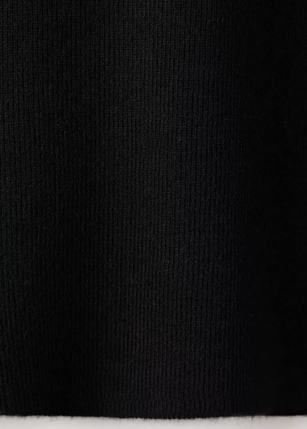 BLACK Fitted sweater with perkins neck, 0201_99, large image number 5