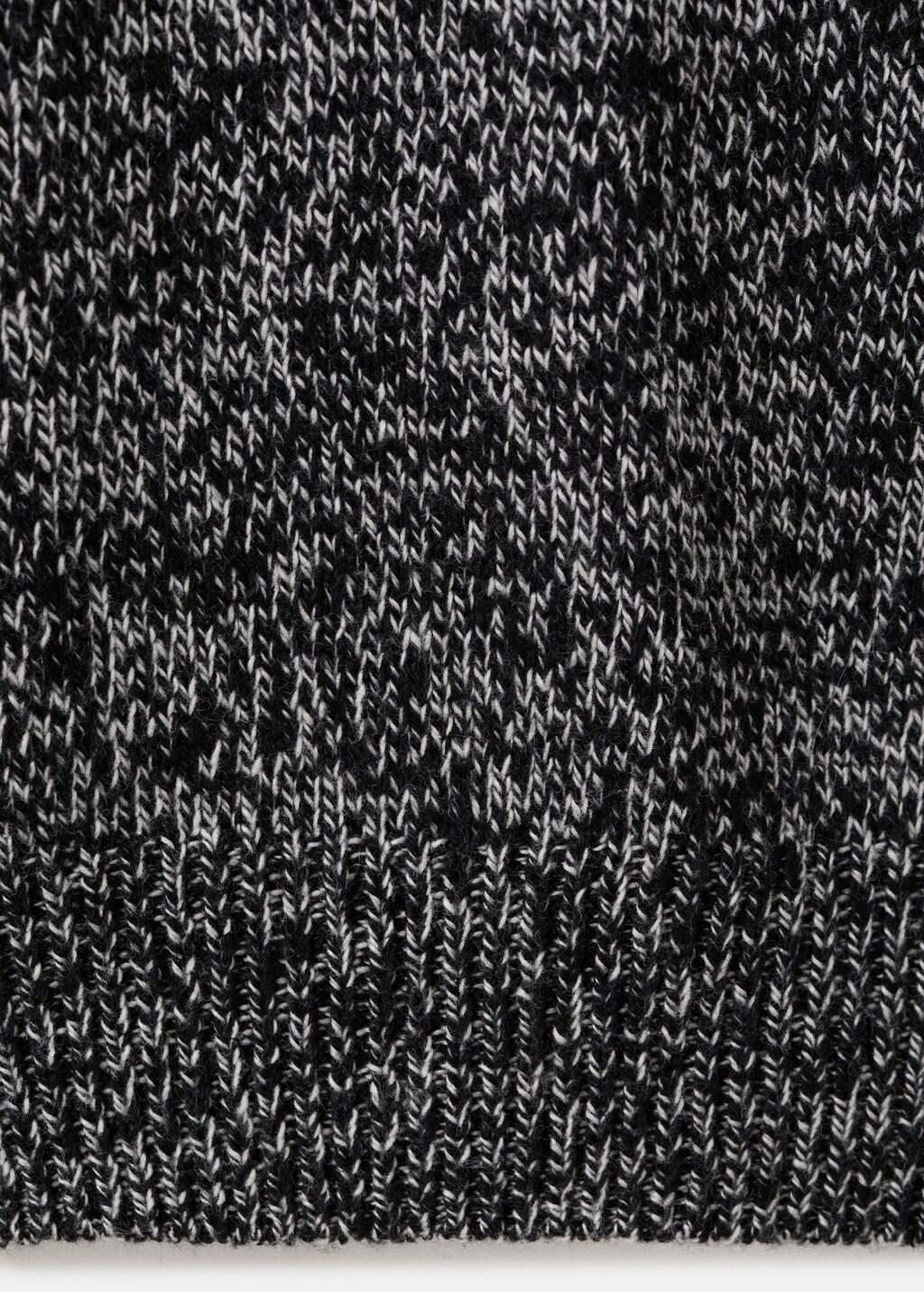 BLACK Speckled V-neck sweater, Black, large image number 5