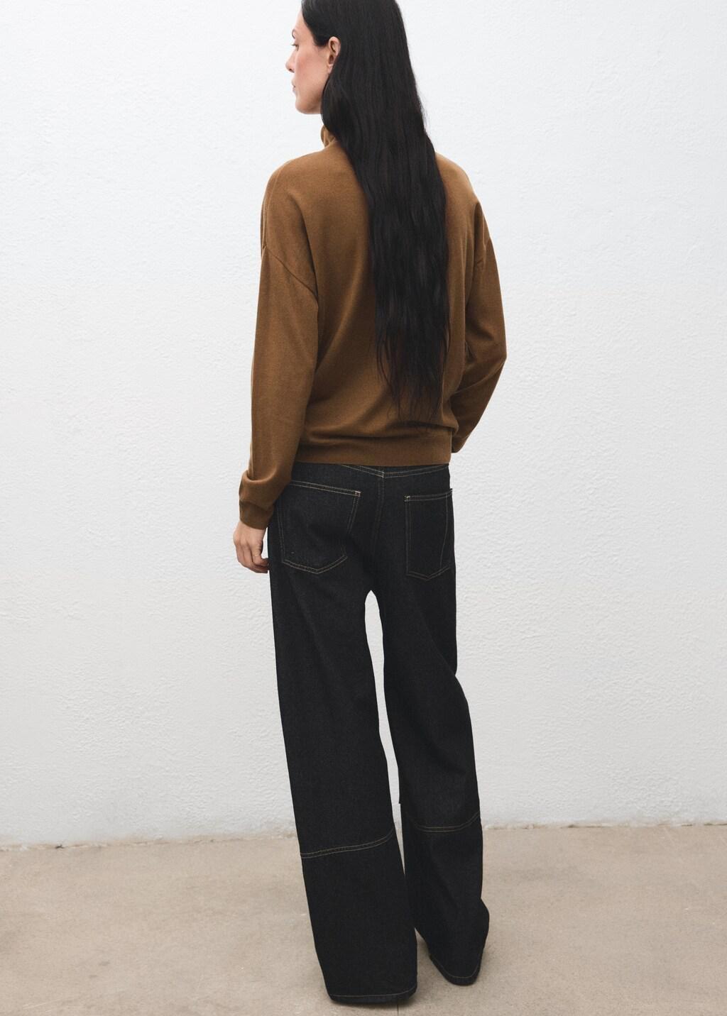 MEDIUM BROWN Cable-knit turtleneck sweater, 0201_31, large image number 2