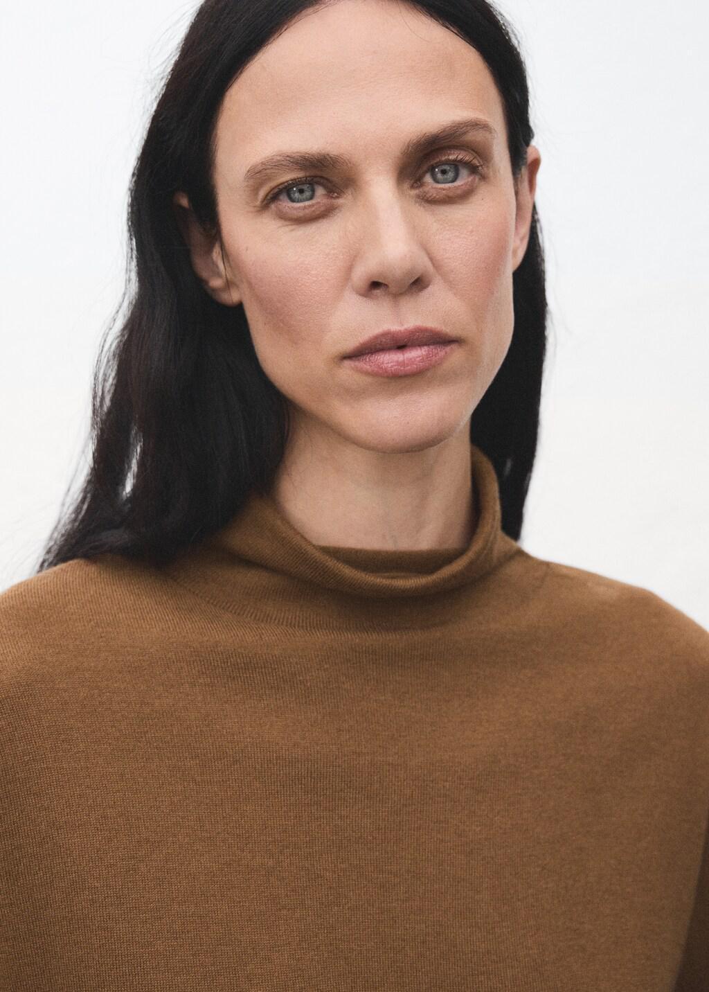 MEDIUM BROWN Cable-knit turtleneck sweater, 0201_31, large image number 4