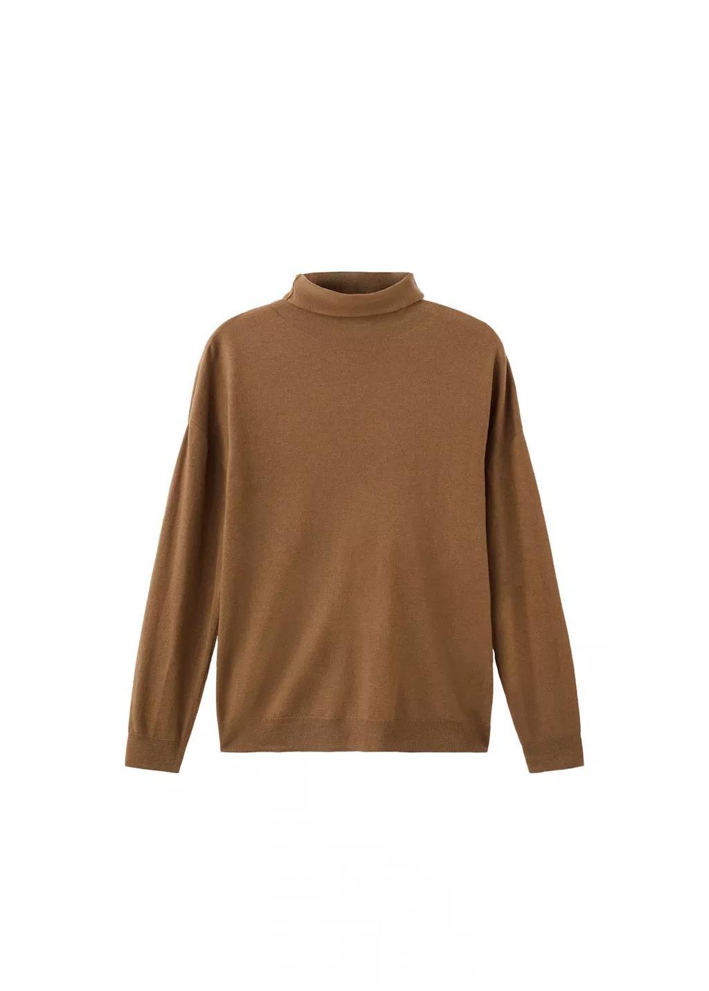 MEDIUM BROWN Cable-knit turtleneck sweater, 0201_31, large image number 6