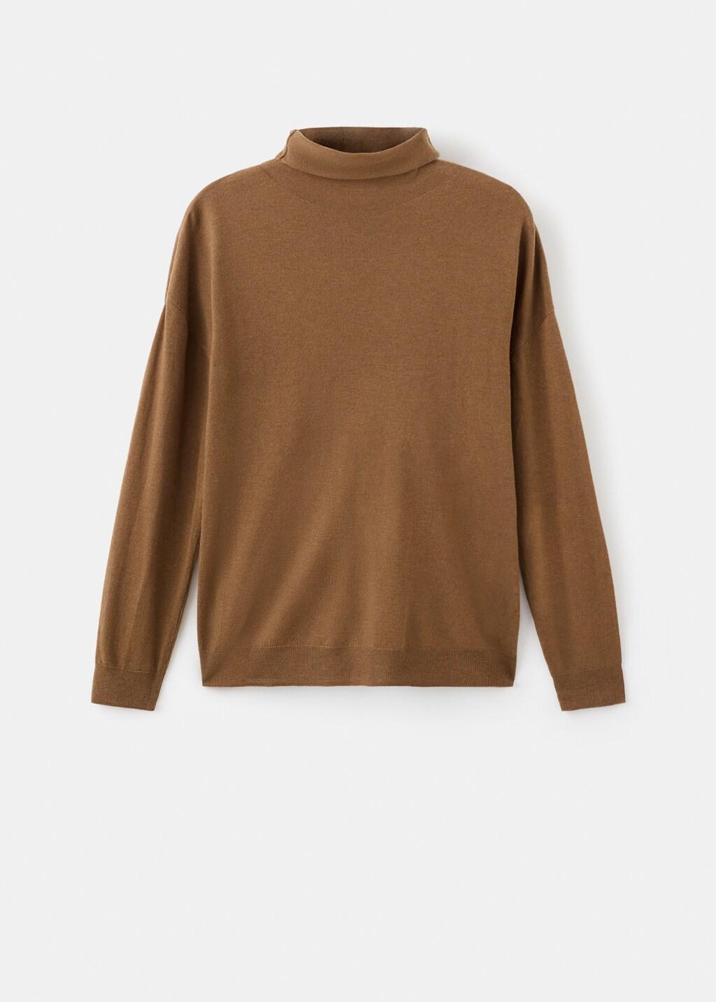 MEDIUM BROWN Cable-knit turtleneck sweater, 0201_31, large image number 7
