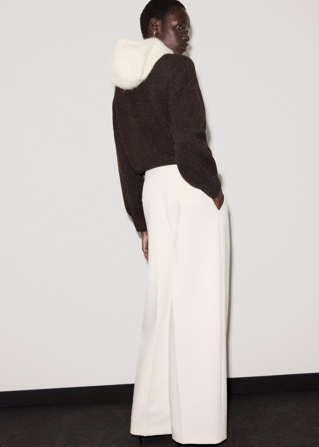 Brown Oversize Knit Sweater, Dark Brown, large image number 2