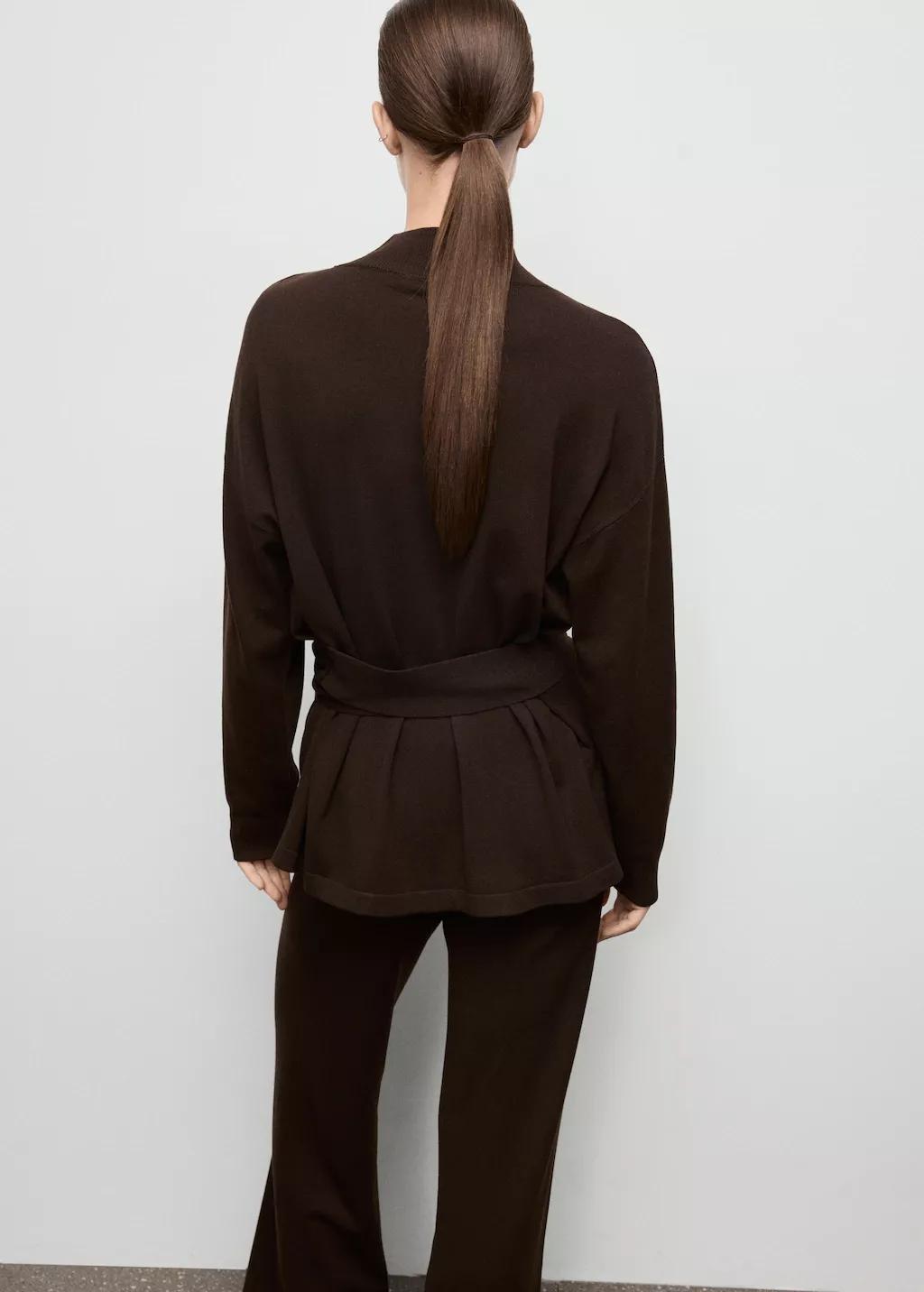 DARK BROWN Knot detail sweater, 0201_32, large image number 2