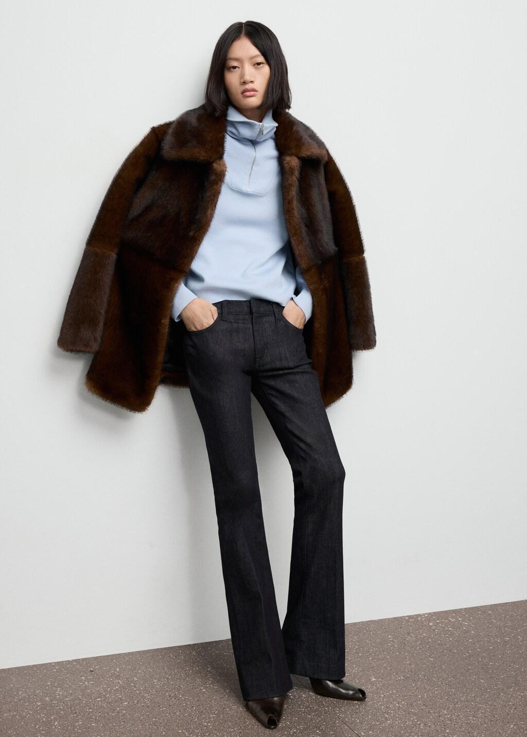 Blue Turtleneck Sweater With Zip, 0201_50, large image number 0