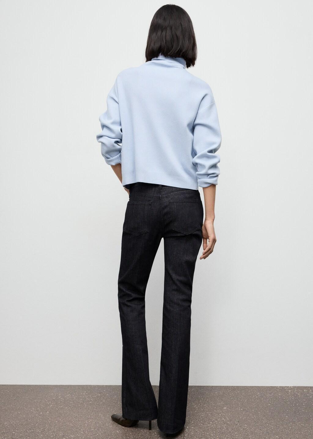 Blue Turtleneck Sweater With Zip, 0201_50, large image number 2