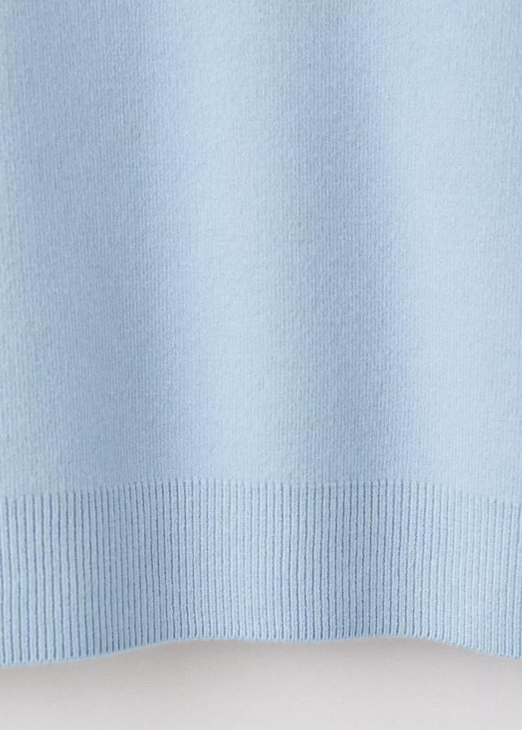 Blue Turtleneck Sweater With Zip, 0201_50, large image number 5