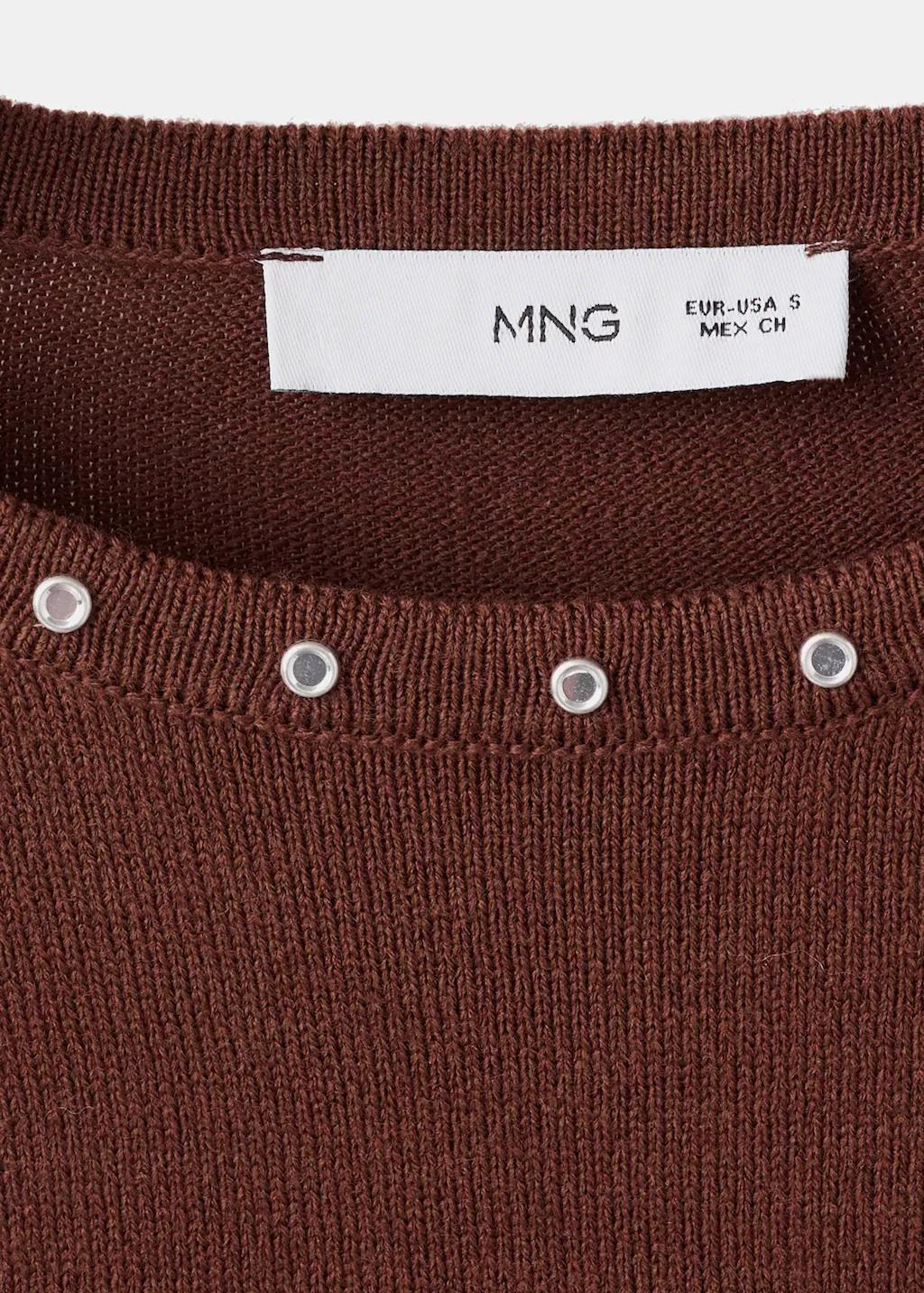 BROWN Studded knitted sweater, 0201_30, large image number 1