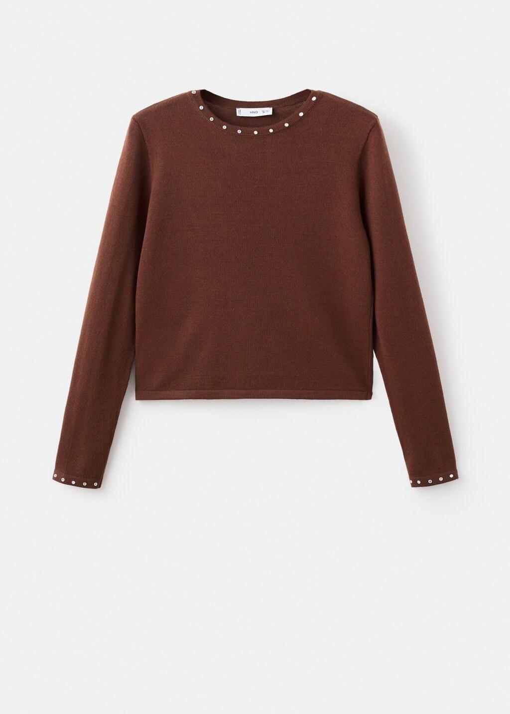 BROWN Studded knitted sweater, 0201_30, large image number 7