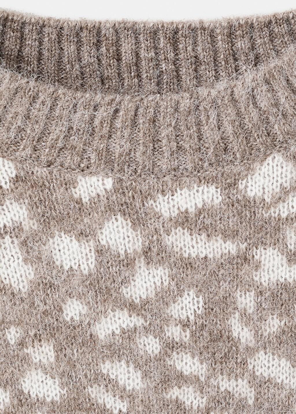 LIGHT BEIGE Animal print sweater, Light Beige, large image number 1
