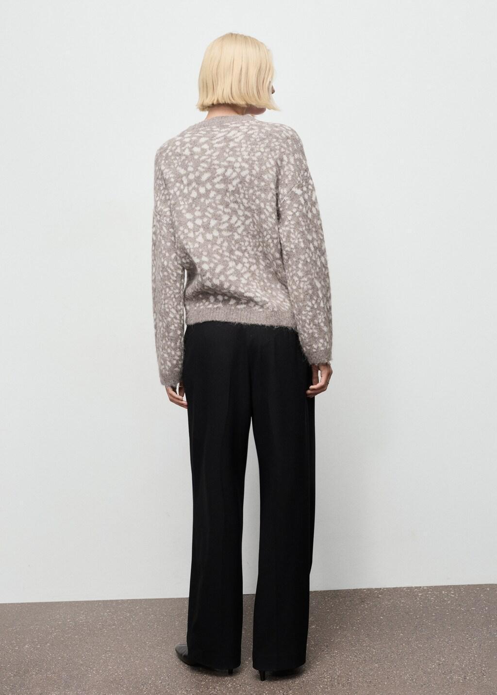 LIGHT BEIGE Animal print sweater, Light Beige, large image number 2