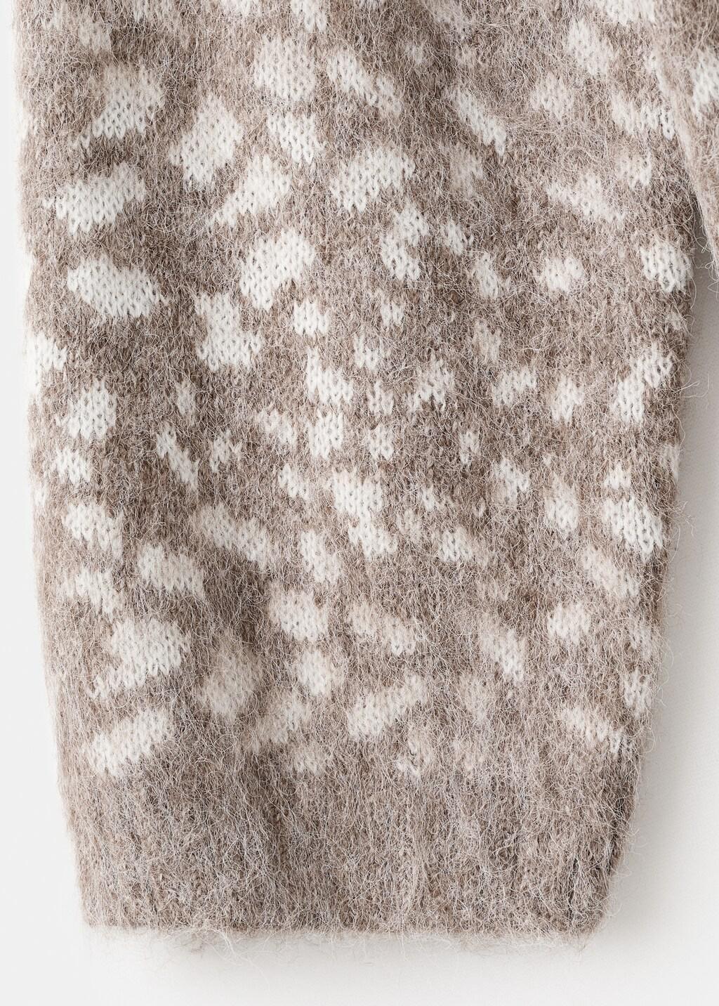 LIGHT BEIGE Animal print sweater, Light Beige, large image number 5